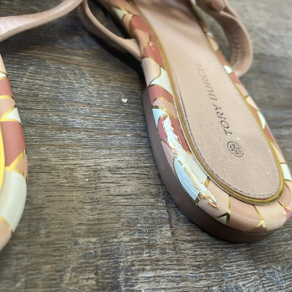 Tory Burch leather logo Miller flip flop Sandals